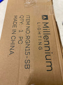 Millennium Lighting RGN15-SB RLM 14-1/2" Long Goose Neck Stem - Satin Black