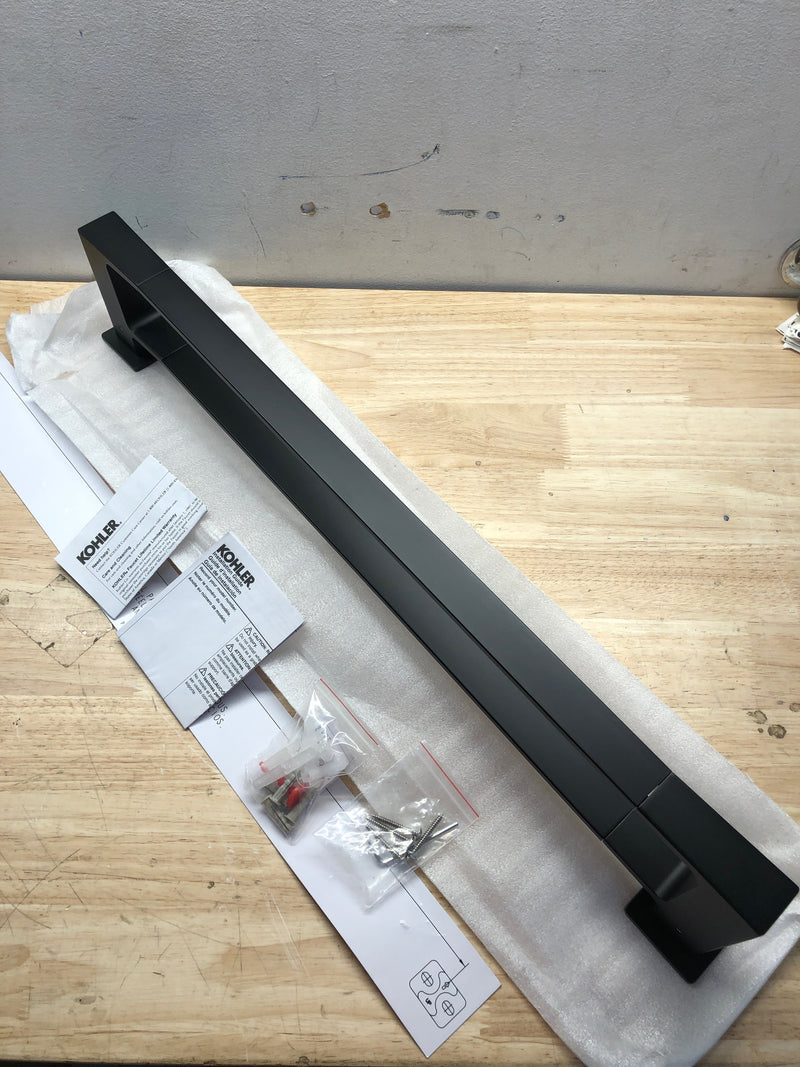 Kohler 26643-BL Honesty 24 in. Wall Mounted Double Towel Bar in Matte Black