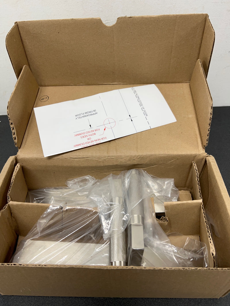 Emtek 8045US15 10 Inch Stretto Rectangular Dummy Sideplate Entry Set from the Brass Modern Collection - Satin Nickel