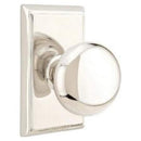 Emtek 8121PUS14 Providence Passage Door Knob Set with Rectangular Rose from the Brass Classic Collection - Polished Nickel