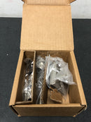 Baldwin HDFEDRTSR150 Federal Non-Turning One-Sided Dummy Door Lever with Square Rose - Satin Nickel