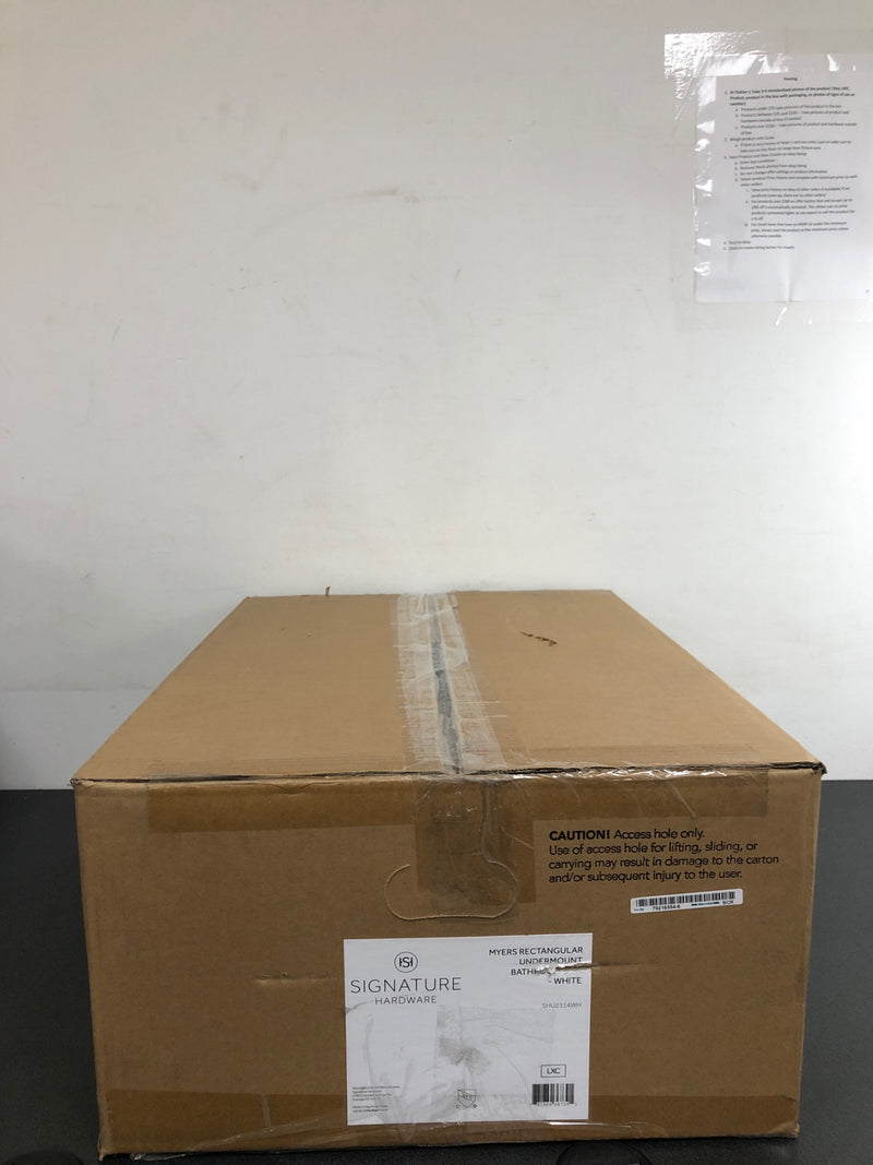 Signature Hardware 447962 Myers 23" Vitreous China Undermount Bathroom Sink - White