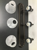 Progress lighting P2103-20DI Solvang 24 in. 3-Light Antique Bronze Vanity Light with Etched Alabaster Glass Shades