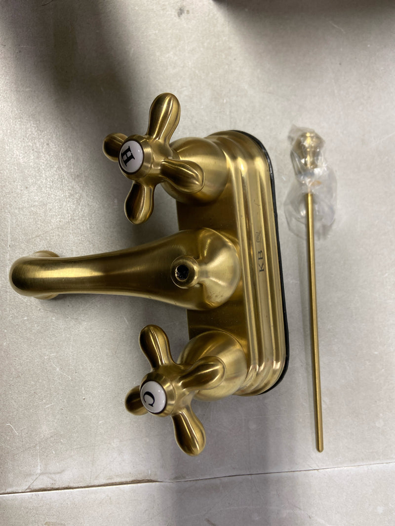 Kingston Brass KS3607AX Restoration 1.2 GPM Centerset Bathroom Faucet with Pop-Up Drain Assembly - Brushed Brass