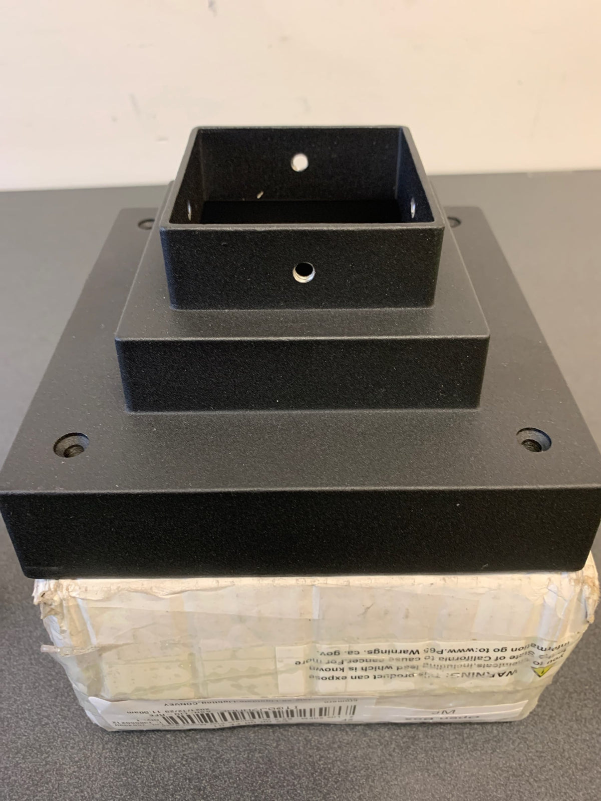 Z-Lite SQPM-BK Square 6-3/4" Wide Pier Mount Base with Square Fitter - Black