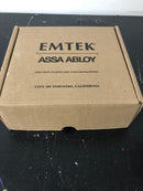 Emtek square rosette passage set with matching finish stuttgart lever - choice of left/right handing and 7 finishes - 5110stulhus15 - left handed (lh) - satin nickel (us15)