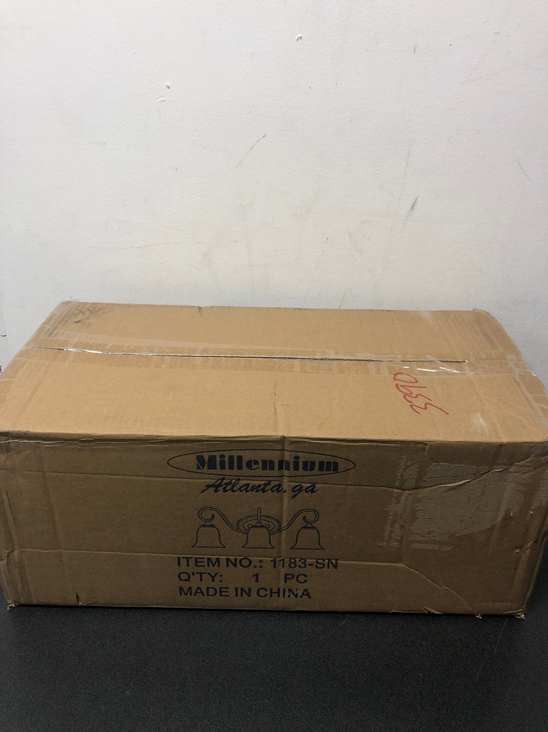 Millennium Lighting 1183-SN 3 Light Bathroom Vanity Light - Satin Nickel