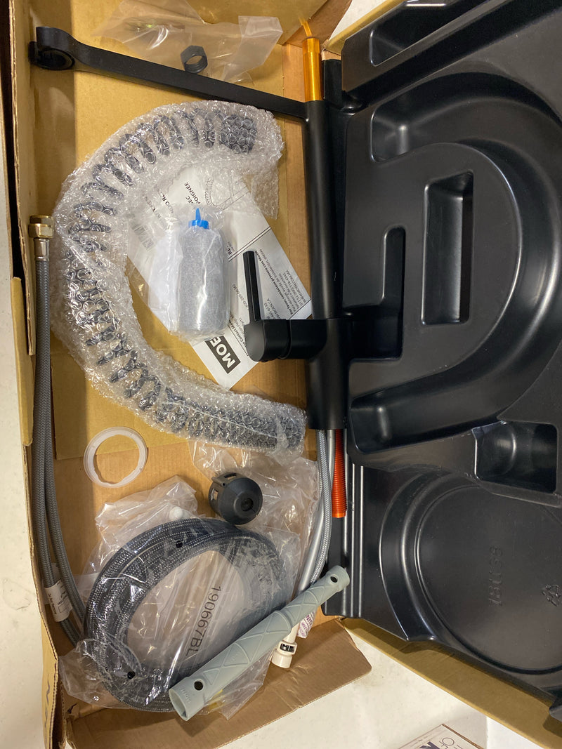 Moen 5923BL Align 1.5 GPM Single Hole Pre-Rinse Pull Down Kitchen Faucet with Power Boost - Matte Black
