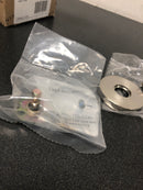 Baldwin 5105056LDM 5105 Left Handed Non-Turning One-Sided Dummy Door Lever with 5046 Rose from the Estate Collection - Lifetime Satin Nickel