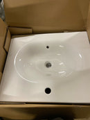 American Standard 1297001.020 Studio S 24" Vitreous China Vanity Top with Pre-Drilled Single Faucet Hole - White