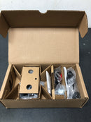 Baldwin PVTUBCFR190 Tube Privacy Door Lever Set with 5 Inch Rectangle Rose from the Reserve Collection - Satin Black