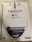 Kohler K-4733-RL-7 Glenbury Elongated Closed-Front Toilet Seat with Soft Close and Quick Release - Black Black