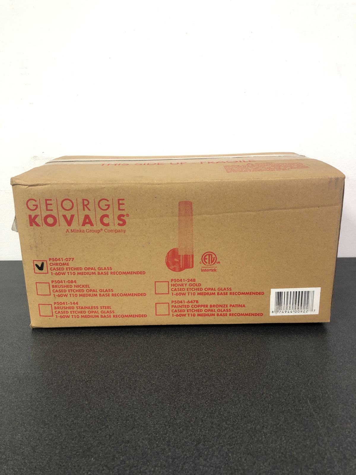 George Kovacs Saber 1-Light Chrome Wall Sconce-P5041-077