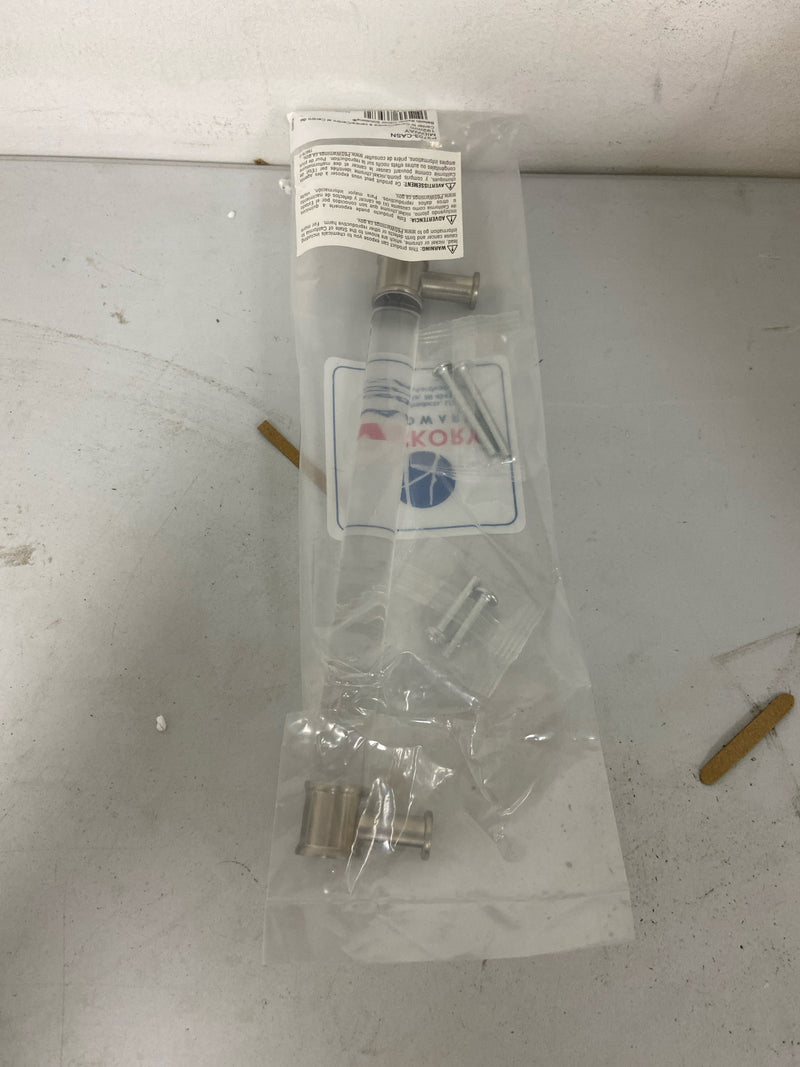 Hickory Hardware P3703-CASN Midway 7 9/16" (7.563") Center to Center Modern Acrylic Bar Cabinet Pull / Drawer Handle - Crysacrylic with Satin Nickel