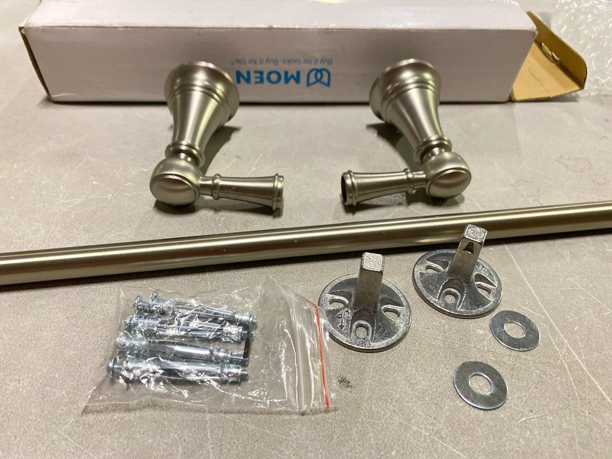 Moen YB8418BN Weymouth 18" Towel Bar with Concealed Mountings - Brushed Nickel