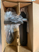 Emtek 1425MB Sandcast Bronze Door Configuration 4 Inactive Multi Point Arched Trim Lever Set with American Cylinder Above Handle - Medium Bronze