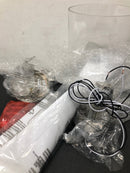 Home decorators collection 27228 Mullins 1-Light Brushed Nickel Mini Pendant with Clear Glass Shade