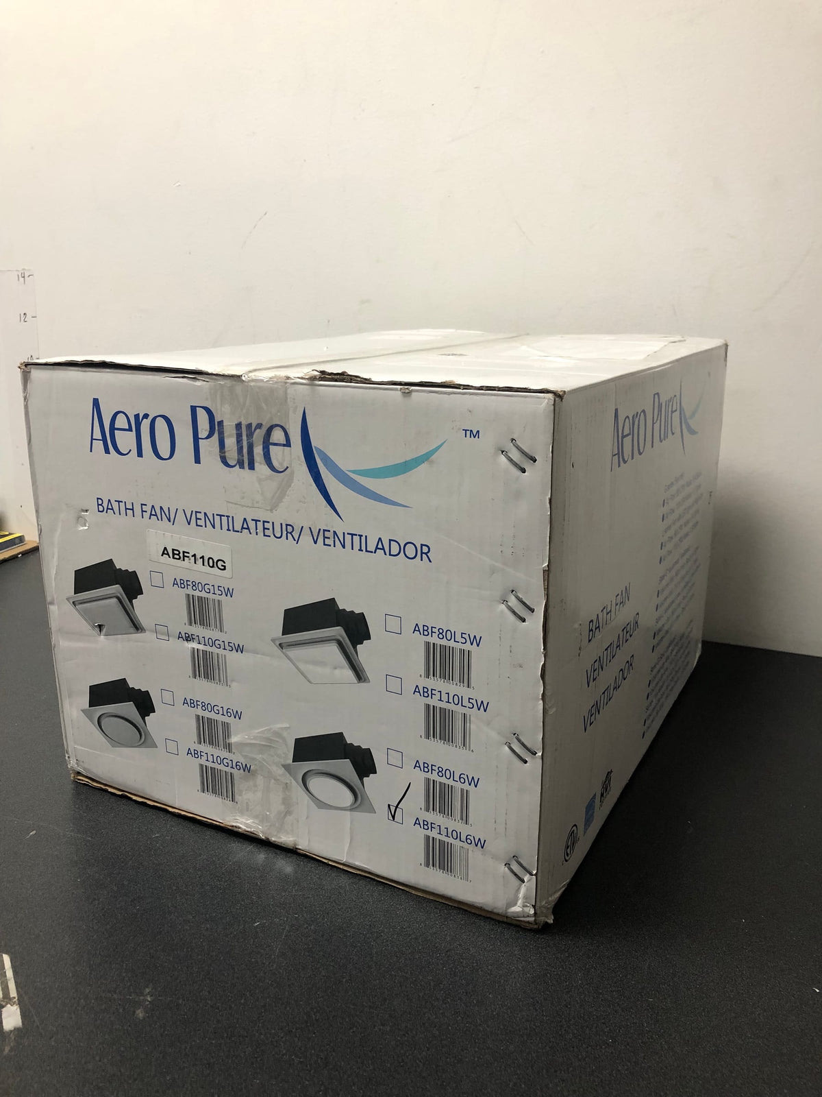 Aero Pure ABF110L6W 110 CFM 0.9 Sone Ceiling Mounted Quiet Exhaust Fan - White