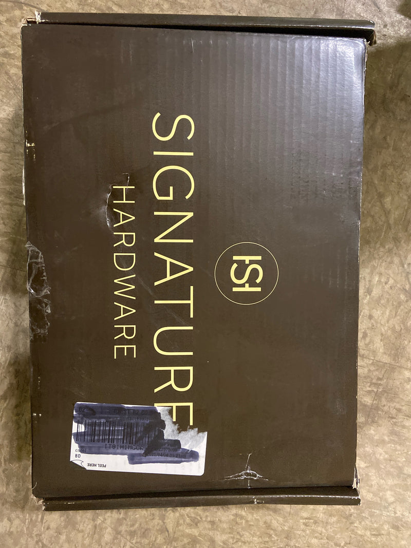 Signature Hardware 483896 Lexia 1.2 GPM Wall Mounted Widespread Bathroom Faucet with Pop-Up Drain Assembly - Brushed Nickel