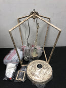 Elegant Lighting Home Decor Denmark Collection 2-Light Ivory wash Finish Pendant