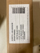Miseno MDH3513BK 3-1/2 x 3-1/2 Plain Bearing 1/4" Radius Corner Door Hinge - Pack of 3 - Matte Black