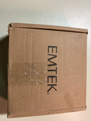 Emtek Privacy Set, Disk Rosette, Helios Lever (Left Hand, Satin Nickel)
