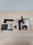Kwikset 200CSLSQT-514 Casey Passage Door Lever Set with Square Rose - Iron Black