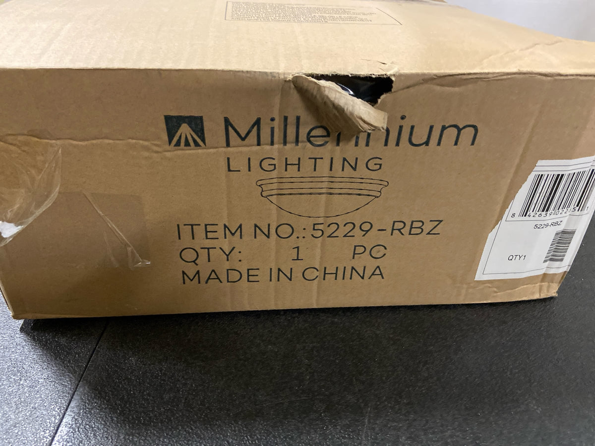 Millennium Lighting 5229-RBZ 3 Light 14" Wide Flush Mount Bowl Ceiling Fixture - Rubbed Bronze