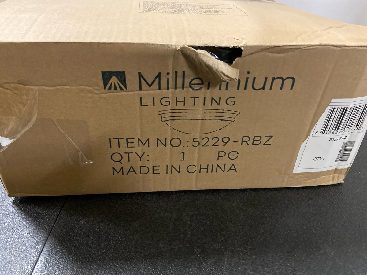 Millennium Lighting 5229-RBZ 3 Light 14" Wide Flush Mount Bowl Ceiling Fixture - Rubbed Bronze