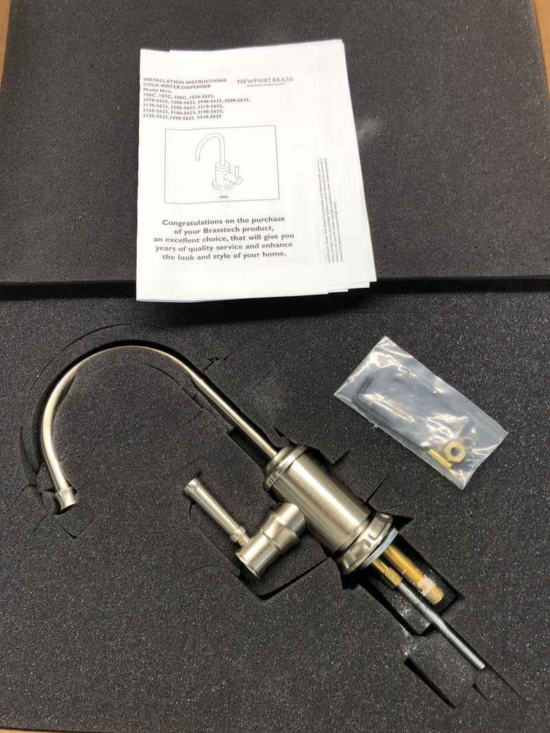 Newport Brass 3210-5623/15S Newport Brass 3210-5623 Gavin 1.0 GPM Single Hole Single Handle Water Dispenser Faucet with Brass Handles