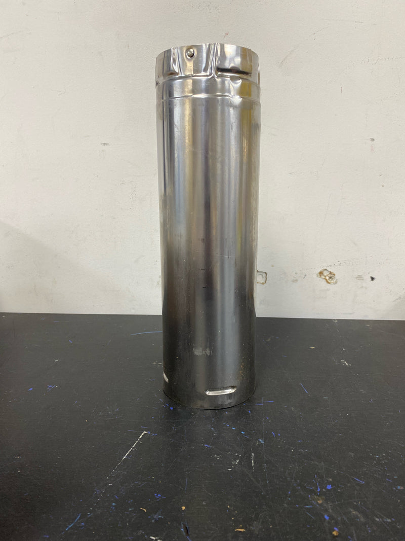 PelletVent Pro 3" x 12" Stainless Steel Pellet Stove Chimney Pipe - 3PVP-12SS, 12" x 3"