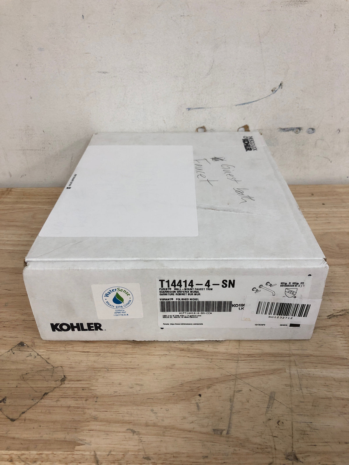 Kohler K-T14413-4-CP Purist 1.2 GPM Wall Mounted Widespread Bathroom Faucet - Polished Chrome