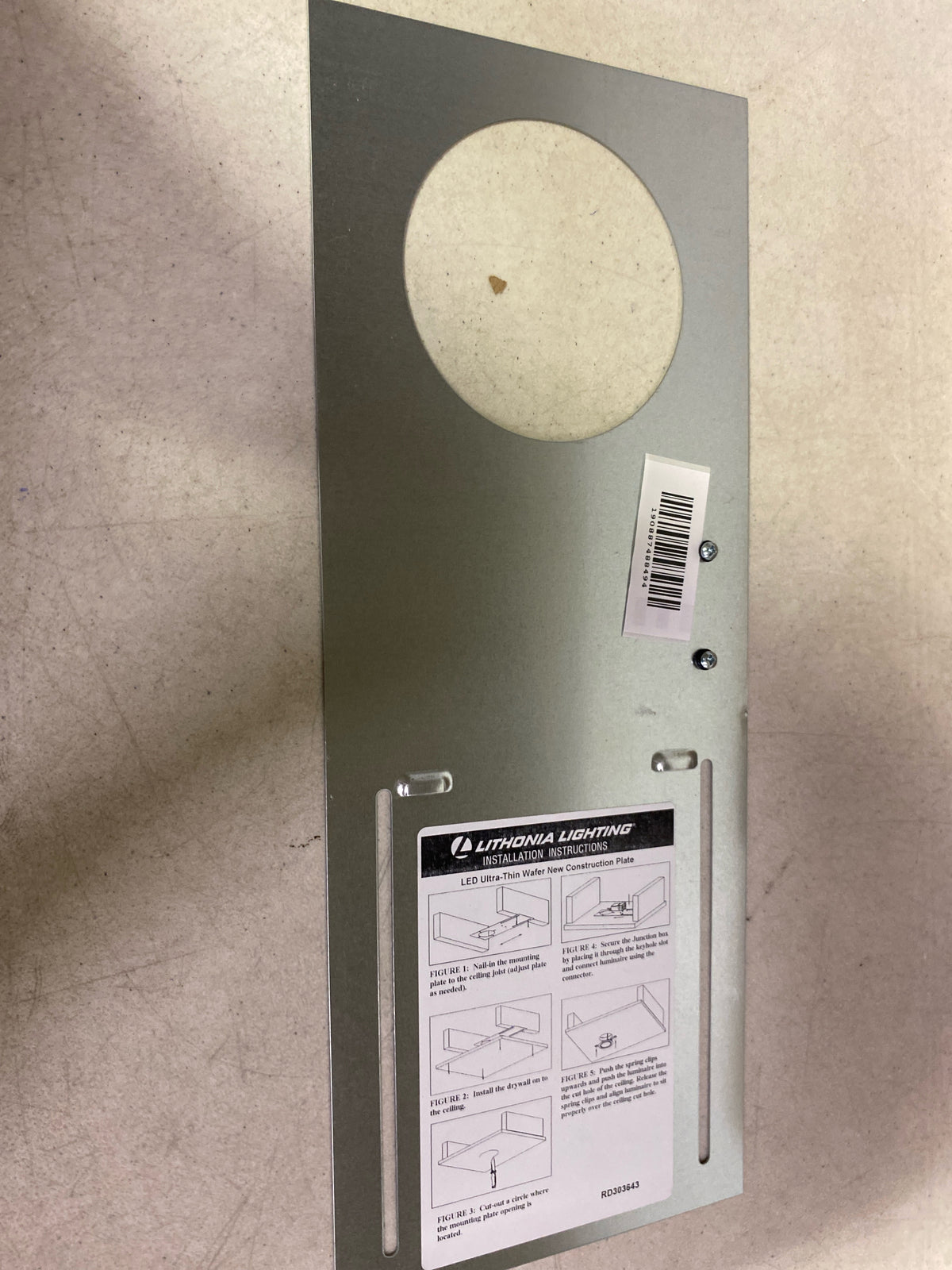 Lithonia Lighting WF4 PAN R12 LED Ultra Thin Wafer New Construction Plate for 4-Inch Wafer