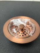 Signature Hardware 402259 3-1/2" Basket Strainer with Sink Flange for Sinks up to 1/2" Thick - Antique Copper