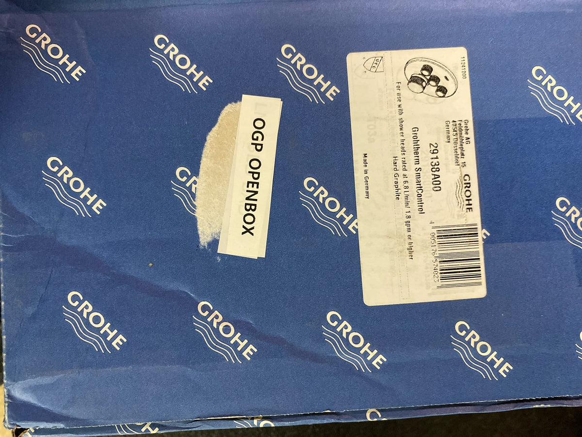 Grohe 29138A00 Grohtherm Triple Function Thermostatic Valve Trim, Hard Graphite