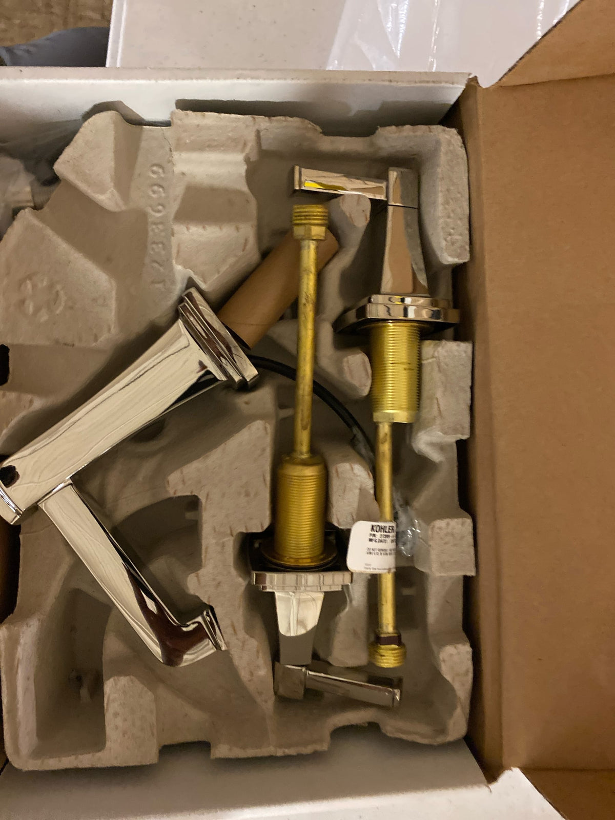 Kohler K-27399-4-SN Riff 1.2 GPM Widespread Bathroom Faucet - Vibrant Polished Nickel