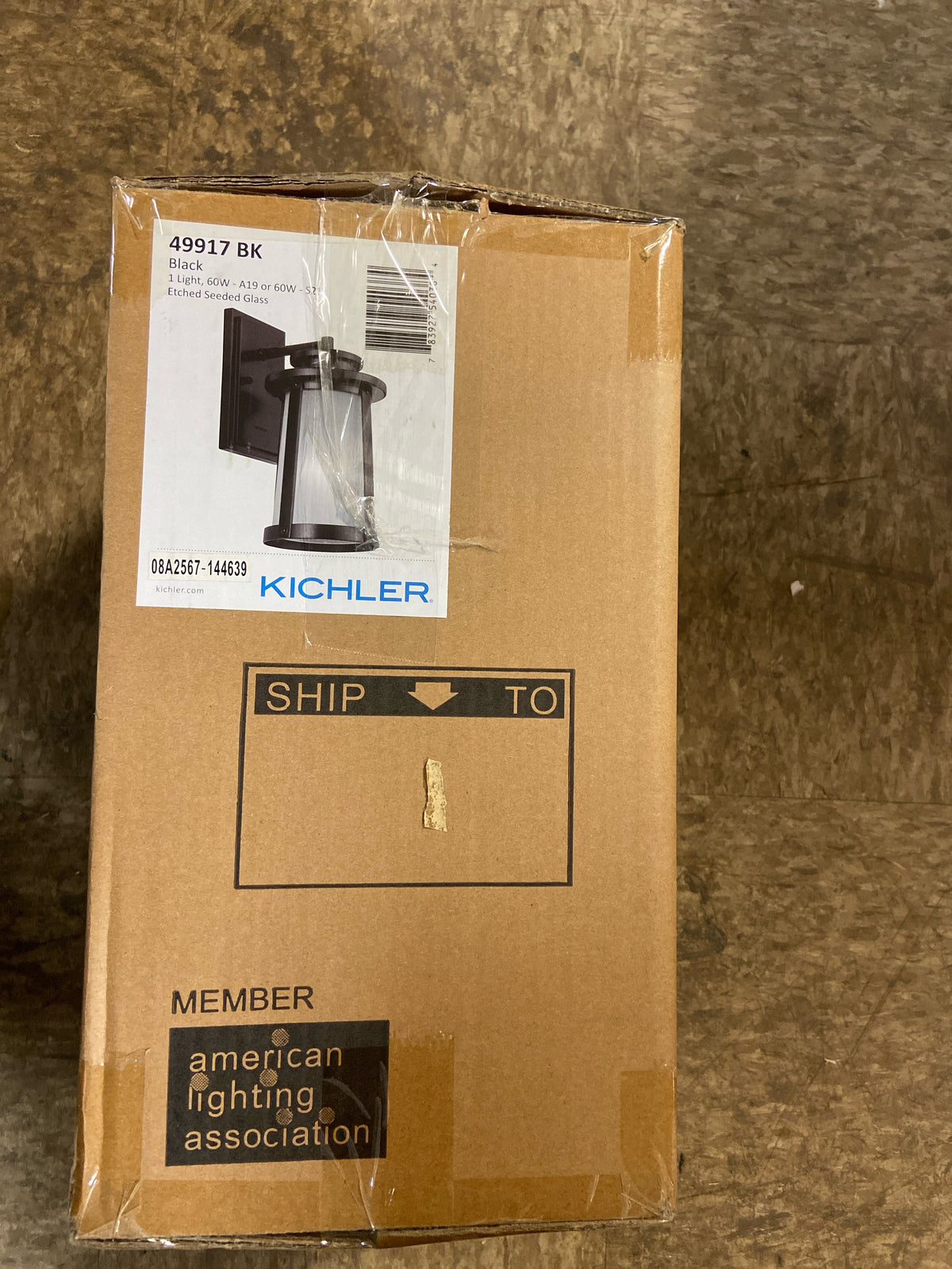 Kichler Lighting 49917BK Outdoor Wall Mount, Black