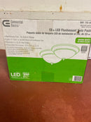 Commercial electric JAL8011L/BN 13 in. 180-Watt Equivalent Brushed Nickel Integrated LED Flush Mount with Frosted Glass Shade (2-Pack)