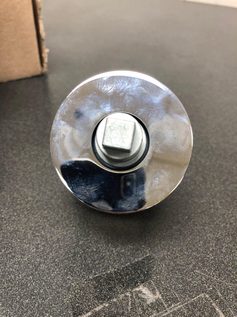 Baldwin FDCONCRR260 Contemporary Non-Turning Two-Sided Dummy Door Knob Set with Round Rose - Polished Chrome