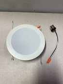 Satco Lighting S11892 ColorQuick 6" Integrated LED Shower Recessed Trim and New Construction , Remodel Housing- IC Rated and Airtight - Matte White