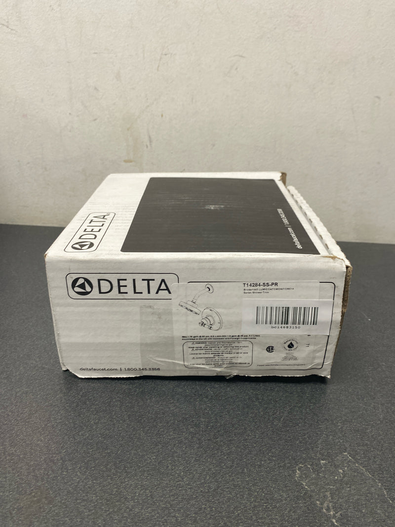 Delta T14284-SS-PR Broderick Monitor 14 Series Single Function Pressure Balanced Shower Only - Less Rough-In Valve - Lumicoat Stainless