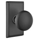 Emtek 8121PUS19 Providence Passage Door Knob Set with Rectangular Rose from the Brass Classic Collection - Flat Black