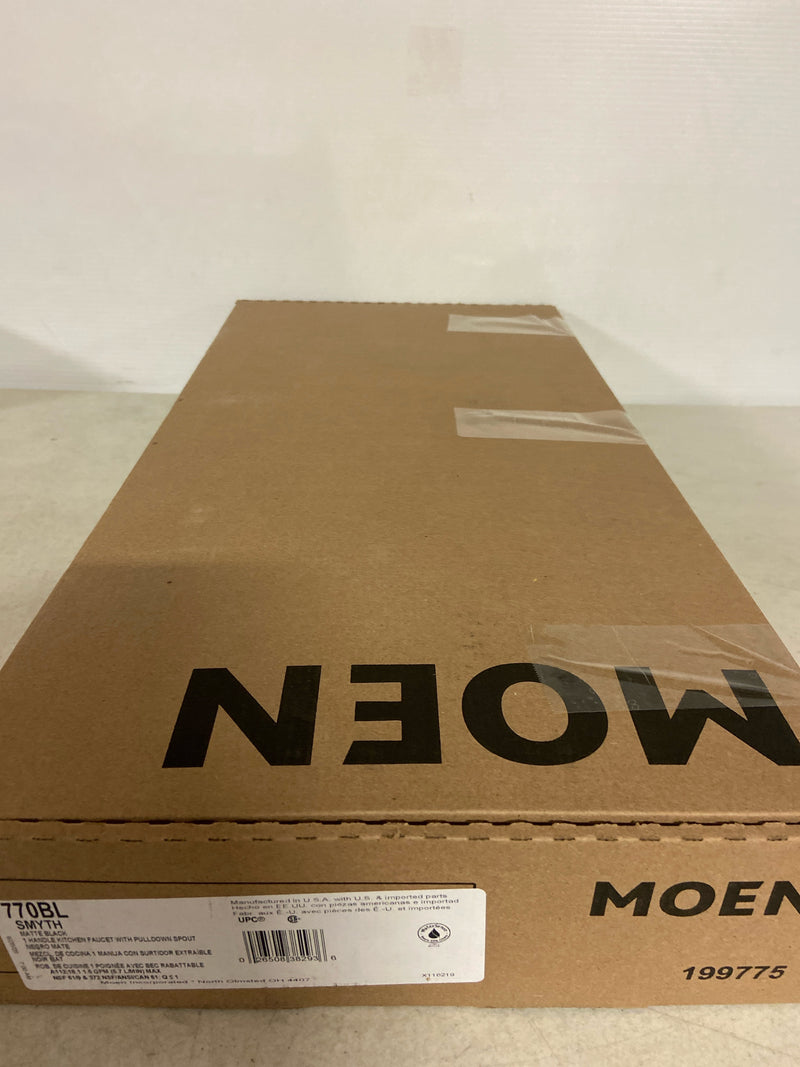 Moen 7770BL Smyth Matte Black 16.56 in. H Pull Down Sprayer Kitchen Faucet with 360 Degree Spout Swivel