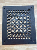 Signature Hardware 346066 Old Victorian Cast Iron Floor Register - Powder Coat - 10" x 14" (11-1/4" x 15" Overall) - Black Powder Coat