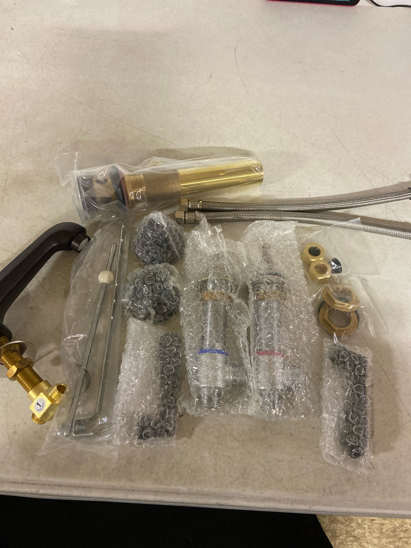 Kingston Brass KS4465HL Metropolitan 1.2 GPM Widespread Bathroom Faucet with Pop-Up Drain Assembly - Oil Rubbed Bronze