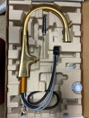 Kohler K-22062-2MB Graze 1.5 GPM Single Hole Pull Down Kitchen Faucet - Vibrant Brushed Moderne Brass