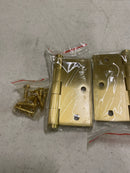 Deltana Dsb35 3-1/2" X 3-1/2" Solid Brass Square Corner Plain Bearing Full Mortise Hinge -