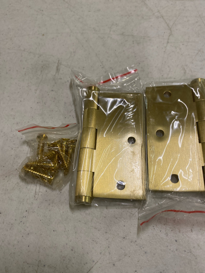 Deltana Dsb35 3-1/2" X 3-1/2" Solid Brass Square Corner Plain Bearing Full Mortise Hinge -