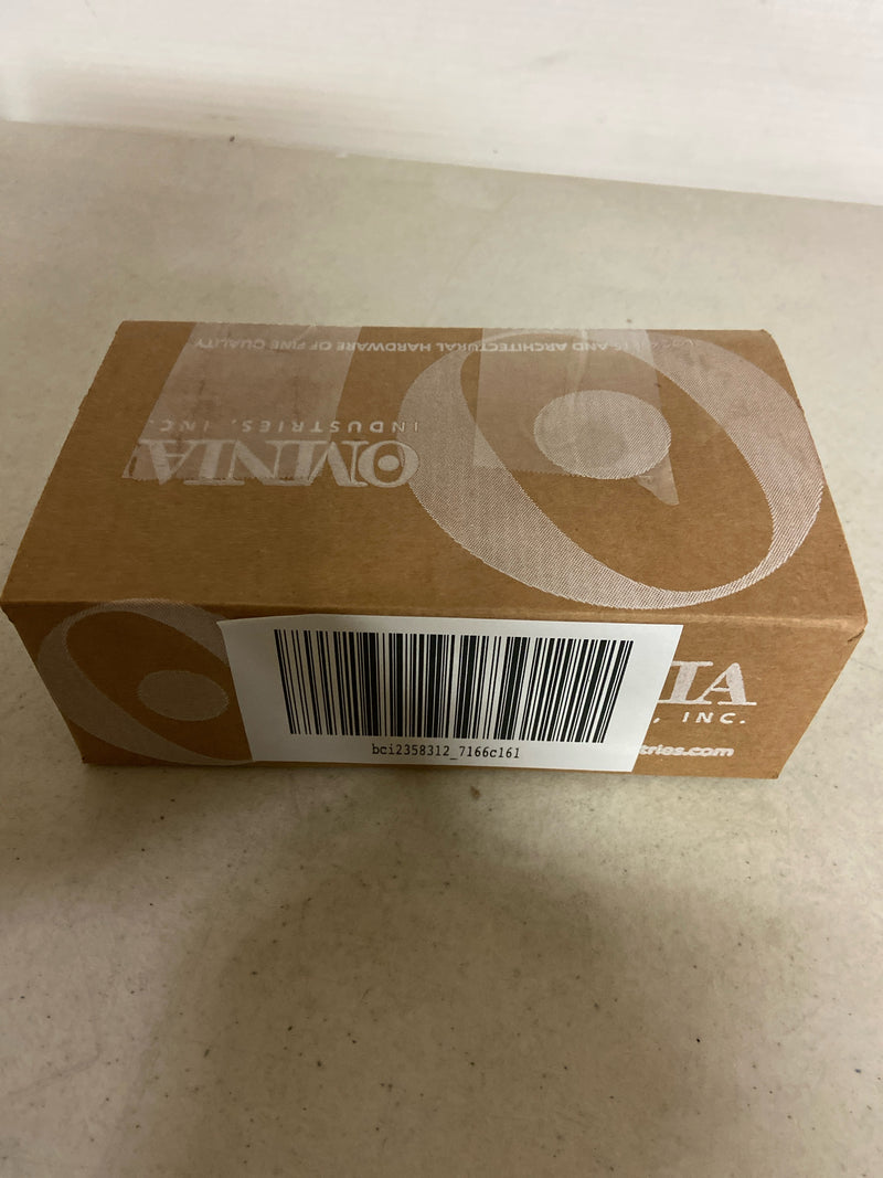 Omnia 12/38T.PA32D Passage Door Lever Set with 12 Style Handle and Round Rose - Satin Stainless Steel