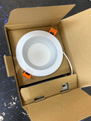 Nora Lighting NLTH-41TW-HZMPW Theia LED Canless Recessed Fixture with 4-1/2" Open Trims - IC Rated - Haze / Matte Powder White